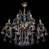 Люстра бронзовая Алфея Малахит №8 шар в Сочи