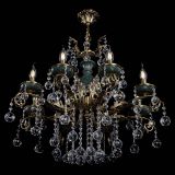 Люстра бронзовая Алфея Малахит №8 шар в Сочи