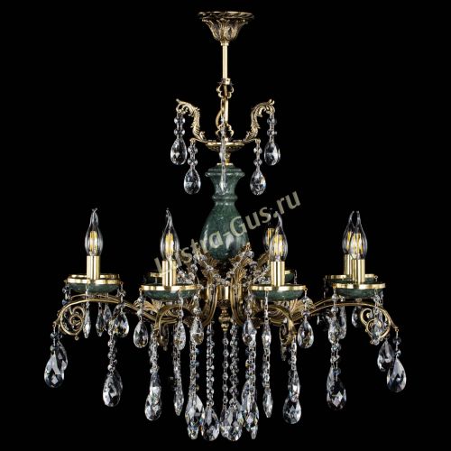 Люстра бронзовая Алфея Малахит №8 журавлик в Сочи Гусь Хрустальный