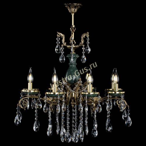Люстра бронзовая Алфея Малахит №8 журавлик в Сочи Гусь Хрустальный
