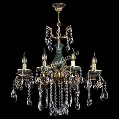 Люстра бронзовая Алфея Малахит №8 журавлик в Сочи Гусь Хрустальный