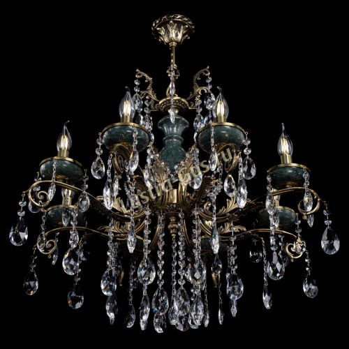 Люстра бронзовая Алфея Малахит №8 журавлик в Сочи Гусь Хрустальный