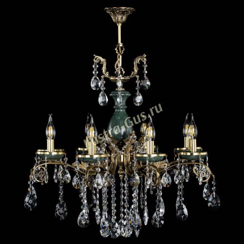 Люстра бронзовая Алфея Малахит №8 звездочка в Сочи Гусь Хрустальный