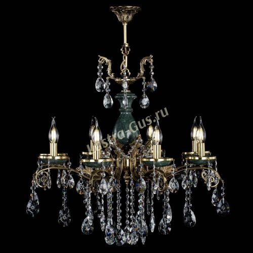 Люстра бронзовая Алфея Малахит №8 звездочка в Сочи Гусь Хрустальный