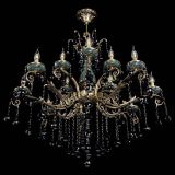 Люстра бронзовая Алфея Малахит №12 шар черная в Сочи