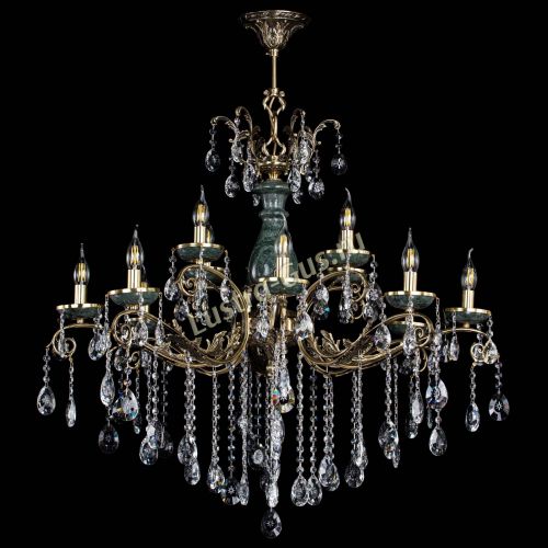 Люстра бронзовая Алфея Малахит №12 звездочка в Сочи Гусь Хрустальный