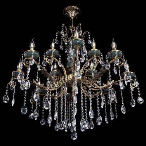 Люстра бронзовая Алфея Малахит №12 звездочка в Сочи Гусь Хрустальный