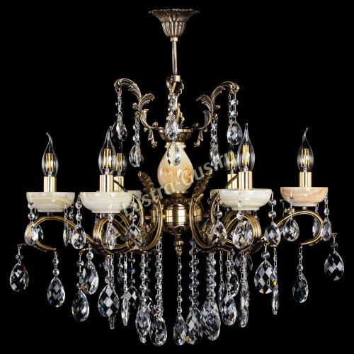 Люстра бронзовая Алфея Оникс №6/2 баден в Сочи Гусь Хрустальный