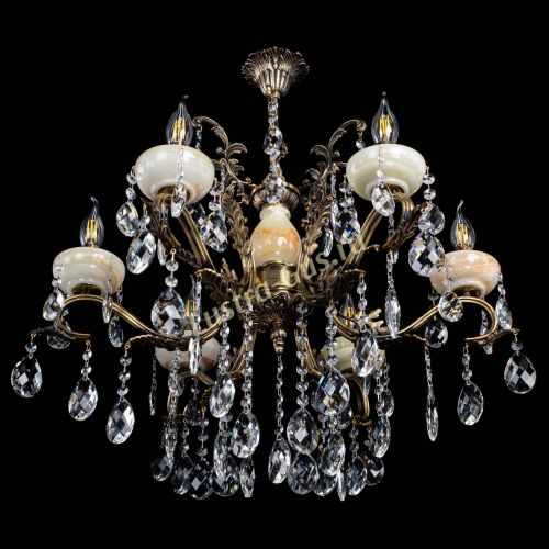 Люстра бронзовая Алфея Оникс №6/2 баден в Сочи Гусь Хрустальный