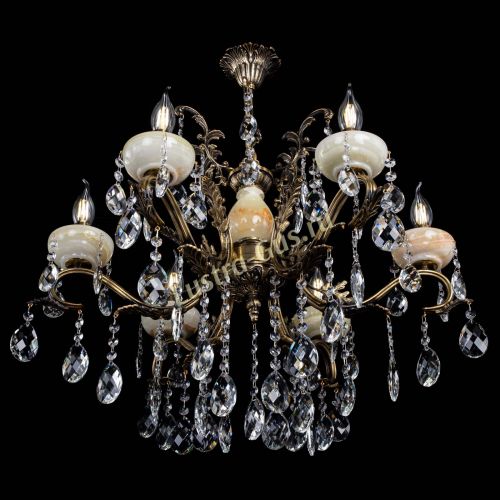 Люстра бронзовая Алфея Оникс №6/2 баден в Сочи Гусь Хрустальный