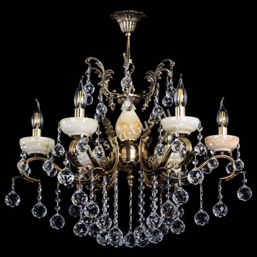 Люстра бронзовая Алфея Оникс №6/2 шар в Сочи Гусь Хрустальный