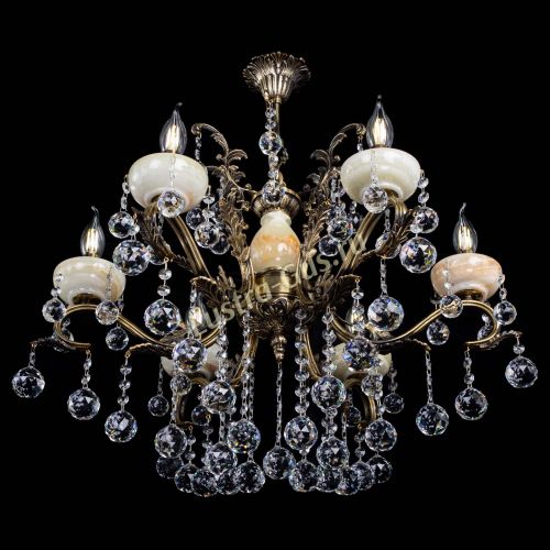 Люстра бронзовая Алфея Оникс №6/2 шар в Сочи Гусь Хрустальный