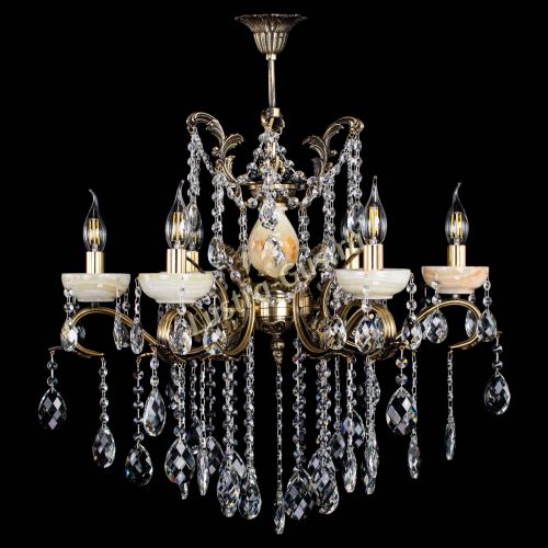 Люстра бронзовая Алфея Оникс №6 баден в Сочи Гусь Хрустальный