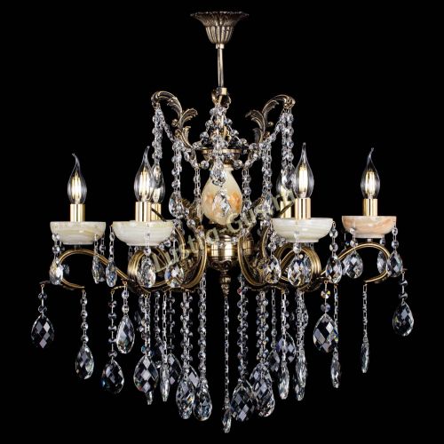 Люстра бронзовая Алфея Оникс №6 баден в Сочи Гусь Хрустальный