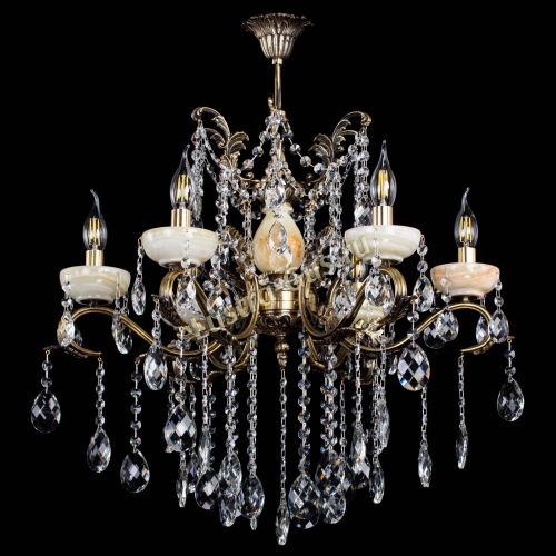 Люстра бронзовая Алфея Оникс №6 баден в Сочи Гусь Хрустальный