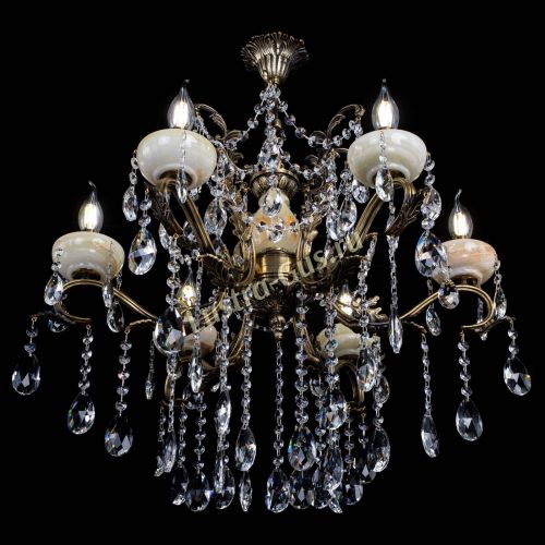 Люстра бронзовая Алфея Оникс №6 шар в Сочи Гусь Хрустальный