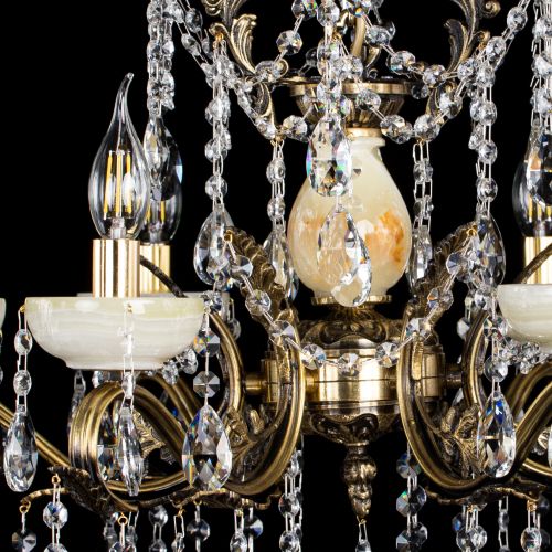 Люстра бронзовая Алфея Оникс №6 журавлик в Сочи Гусь Хрустальный