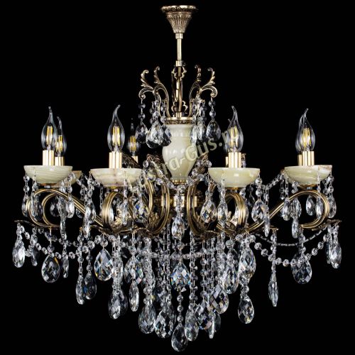 Люстра бронзовая Алфея Оникс №8 баден в Сочи Гусь Хрустальный