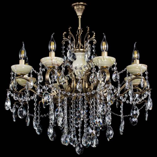 Люстра бронзовая Алфея Оникс №8 баден в Сочи Гусь Хрустальный