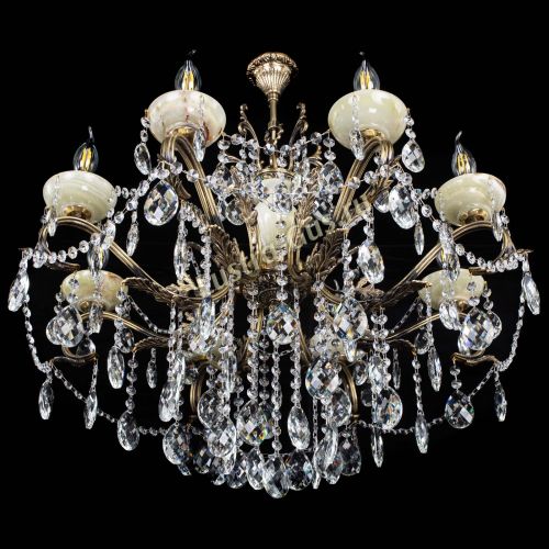 Люстра бронзовая Алфея Оникс №8 баден в Сочи Гусь Хрустальный