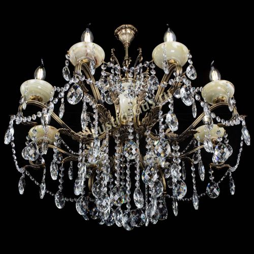 Люстра бронзовая Алфея Оникс №8 баден в Сочи Гусь Хрустальный