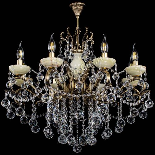 Люстра бронзовая Алфея Оникс №8 шары в Сочи Гусь Хрустальный