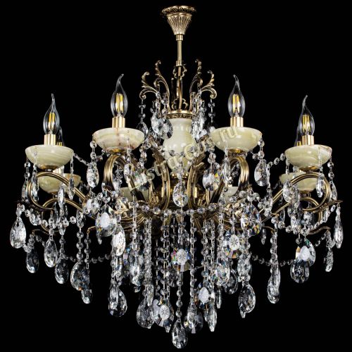 Люстра бронзовая Алфея Оникс №8 звездочка в Сочи Гусь Хрустальный