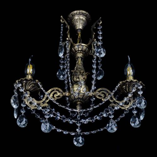 Бронзовая люстра Ариадна №2 Баден в Сочи Гусь Хрустальный