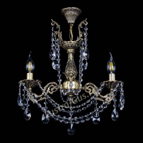 Бронзовая люстра Ариадна №2 Лучик в Сочи Гусь Хрустальный