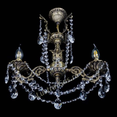 Бронзовая люстра Ариадна №2 Лучик в Сочи Гусь Хрустальный