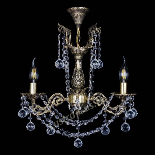 Люстра бронзовая Ариадна №2 Шар в Сочи Гусь Хрустальный