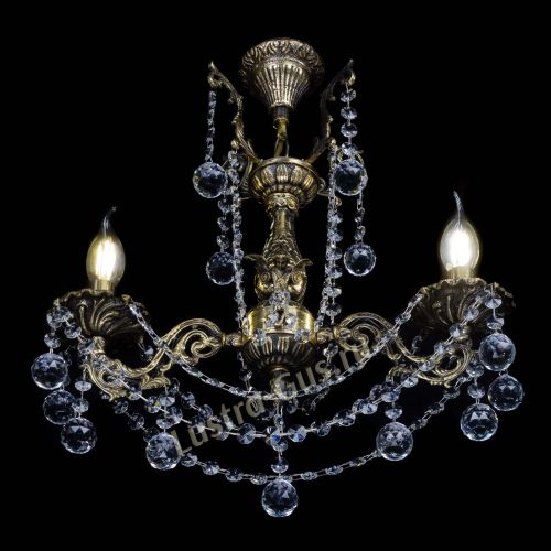 Люстра бронзовая Ариадна №2 Шар в Сочи Гусь Хрустальный