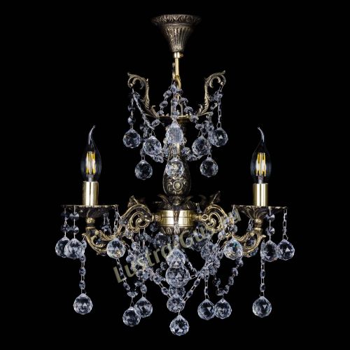 Бронзовая люстра Ариадна №3 Шар в Сочи Гусь Хрустальный