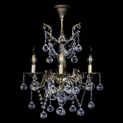 Бронзовая люстра Ариадна №3 Шар в Сочи Гусь Хрустальный