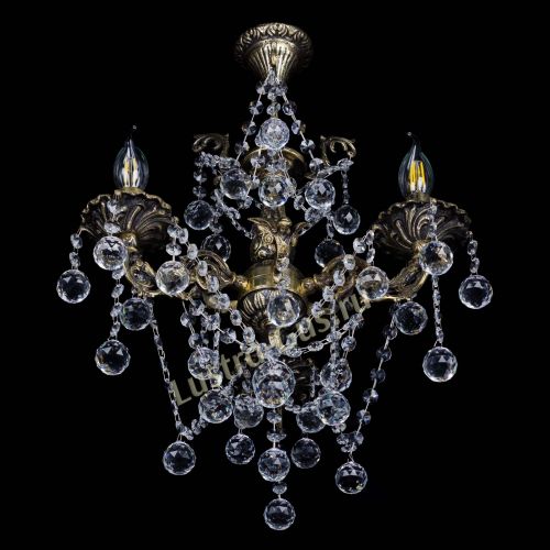 Бронзовая люстра Ариадна №3 Шар в Сочи Гусь Хрустальный
