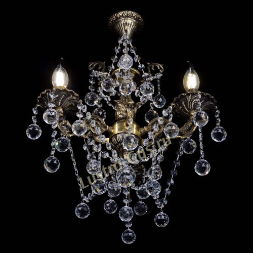 Бронзовая люстра Ариадна №3 Шар в Сочи Гусь Хрустальный