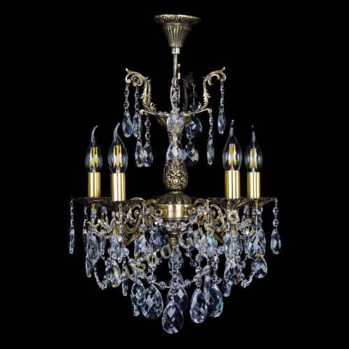 Бронзовая люстра Ариадна №5 Баден в Сочи Гусь Хрустальный
