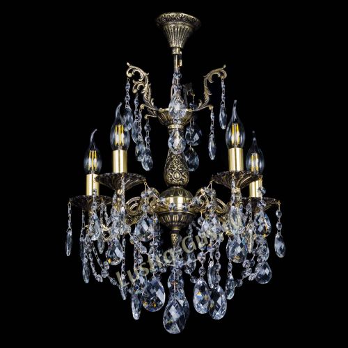 Бронзовая люстра Ариадна №5 Баден в Сочи Гусь Хрустальный