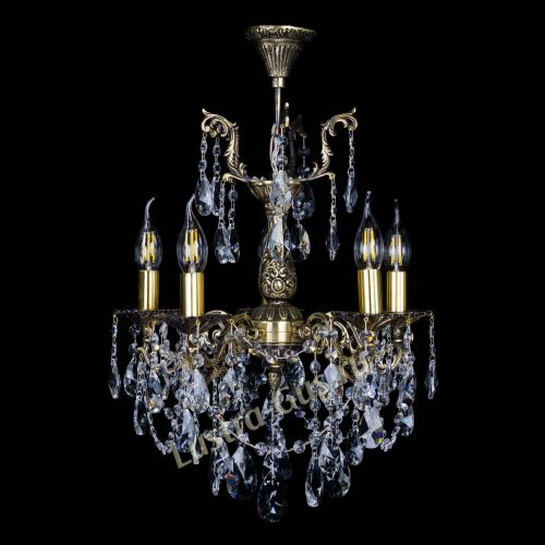 Бронзовая люстра Ариадна №5 Лучик в Сочи Гусь Хрустальный