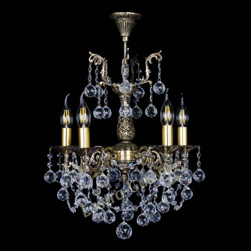 Бронзовая люстра Ариадна №5 Шар в Сочи Гусь Хрустальный