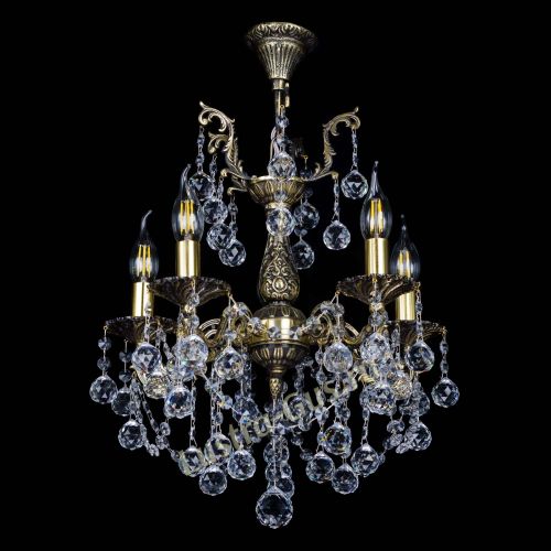 Бронзовая люстра Ариадна №5 Шар в Сочи Гусь Хрустальный