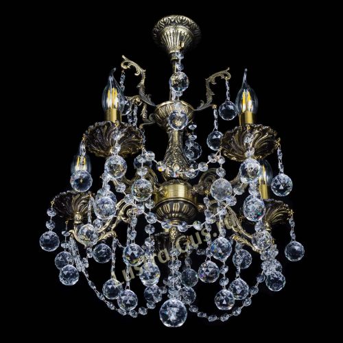 Бронзовая люстра Ариадна №5 Шар в Сочи Гусь Хрустальный