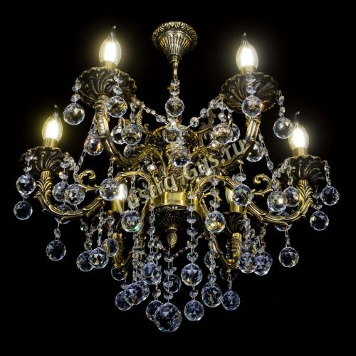 Бронзовая люстра Артемида №6 шар в Сочи Гусь Хрустальный