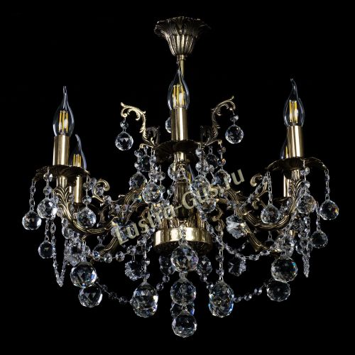 Бронзовая люстра Артемида шар в Сочи Гусь Хрустальный