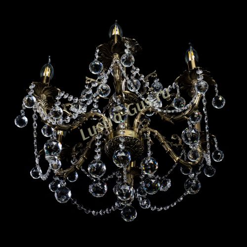 Бронзовая люстра Артемида шар в Сочи Гусь Хрустальный