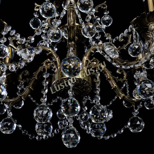 Бронзовая люстра Артемида шар в Сочи Гусь Хрустальный