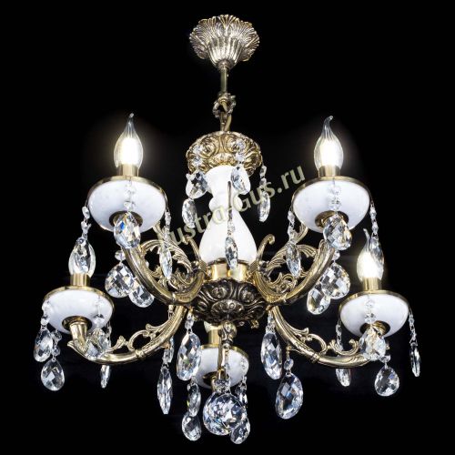 Люстра бронзовая Атланта из мрамора Баден №5/1 в Сочи Гусь Хрустальный