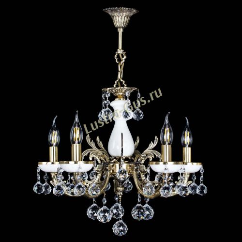 Люстра бронзовая Атланта из мрамора №5/1 Шар в Сочи Гусь Хрустальный
