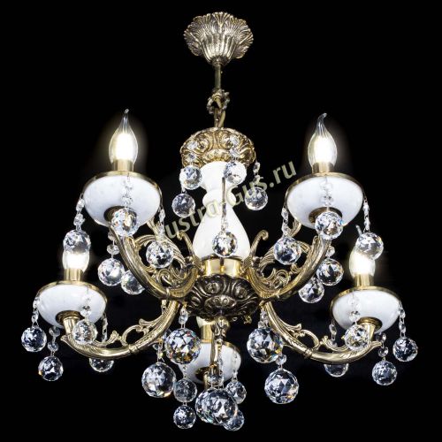 Люстра бронзовая Атланта из мрамора №5/1 Шар в Сочи Гусь Хрустальный