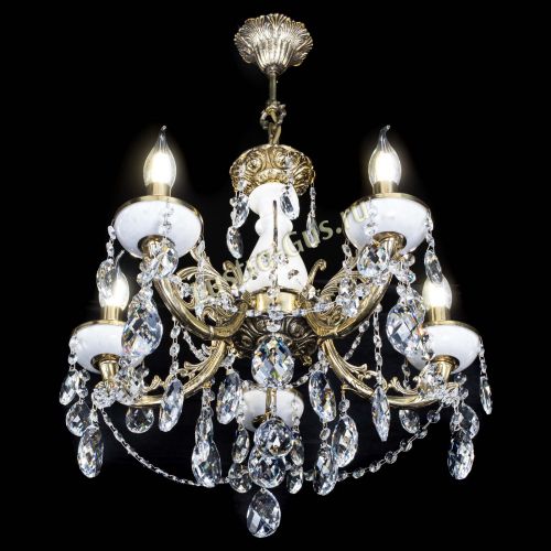 Люстра бронзовая Атланта из мрамора Баден №5/3 в Сочи Гусь Хрустальный